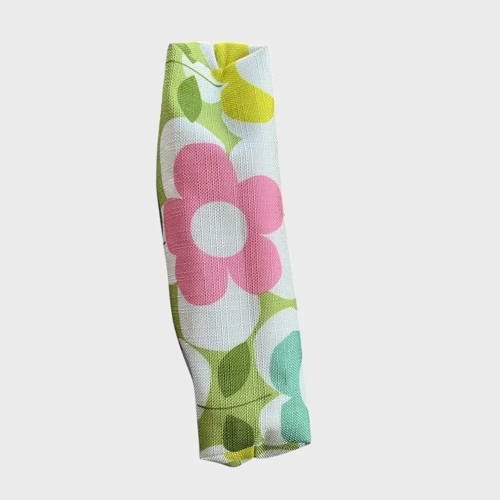 Clinique Floral Makeup Bag Cosmetic Travel Pouch Lined Zip Case